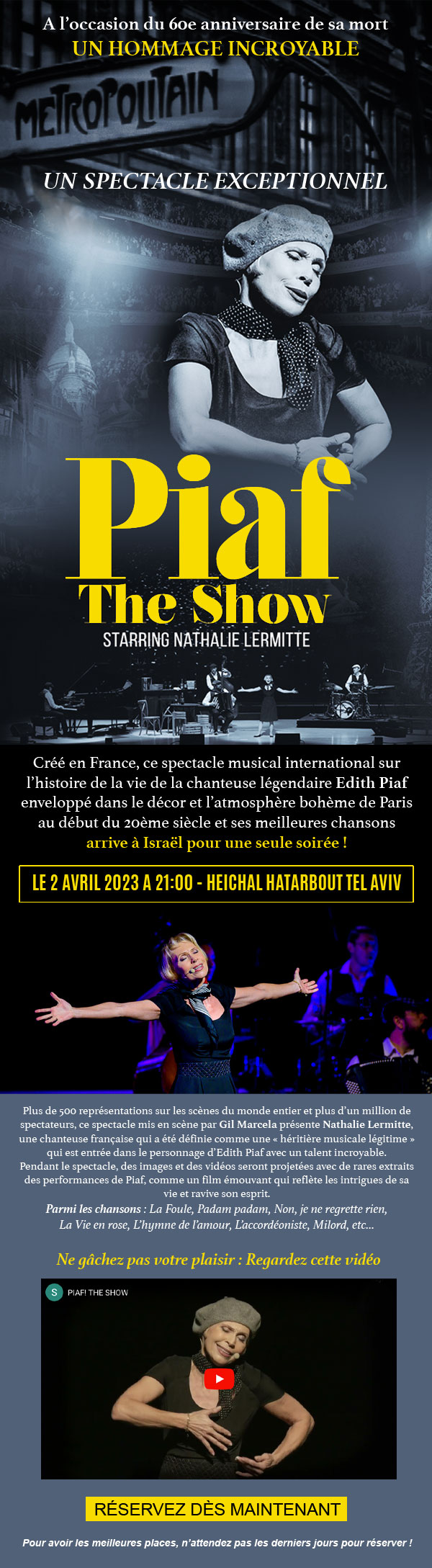 piaf le spectacle
